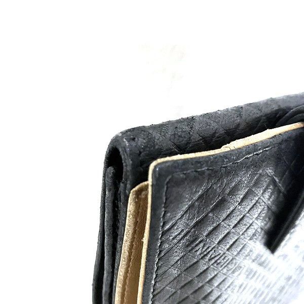 Chanel Chanel Chanel Leather Micro Chocolate Bar Bifold Wallet Leather Short Wallet in Fair Condition Size ONE SIZE - 3 Thumbnail