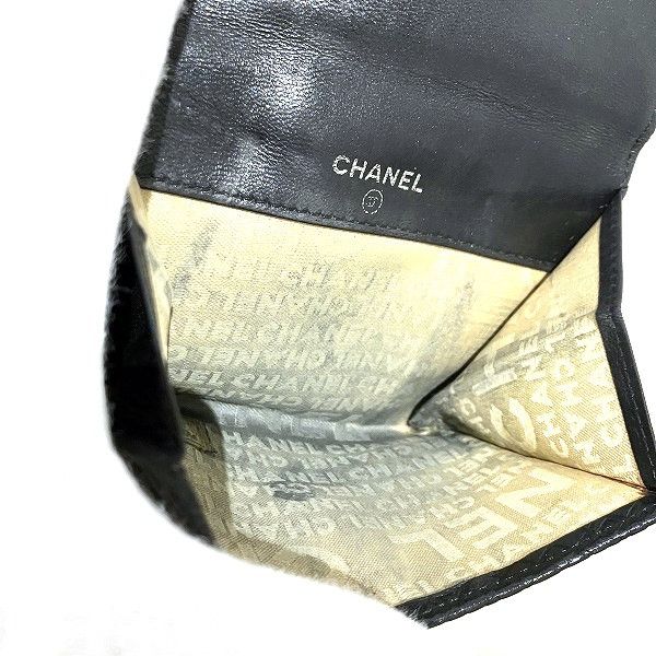 Chanel Chanel Chanel Leather Micro Chocolate Bar Bifold Wallet Leather Short Wallet in Fair Condition Size ONE SIZE - 8 Thumbnail