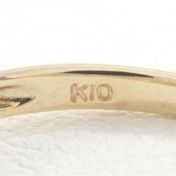 Other Other K10 Yellow Gold Diamond Ring 7.5 Metal Ring in Great Condition Size ONE SIZE - 6 Thumbnail