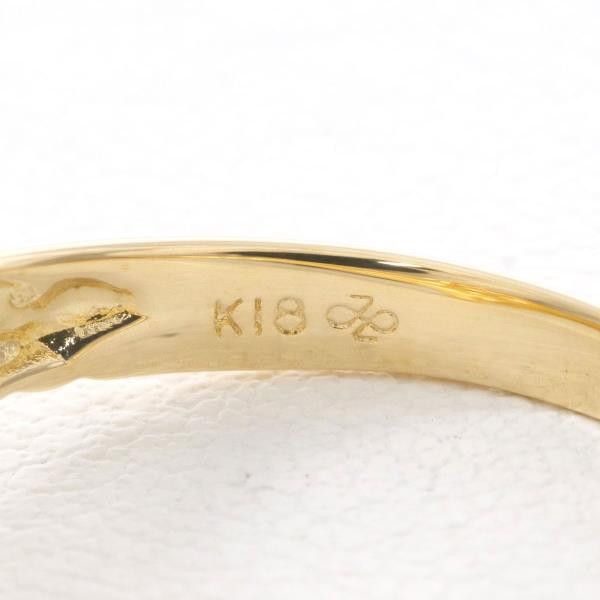 Other Other K18 Yellow Gold Ring with 5mm Pearl and Diamond, Size 10.5 Metal Ring in Excellent Condition Size ONE SIZE - 6 Thumbnail