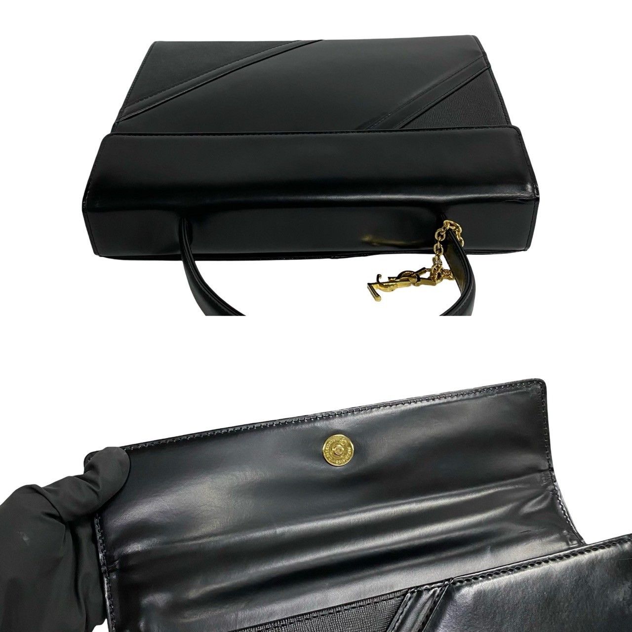 Yves Saint Laurent Yves Saint Laurent Patent Leather Top Handle Bag Leather Handbag in Very Good Condition Size ONE SIZE - 7 Thumbnail