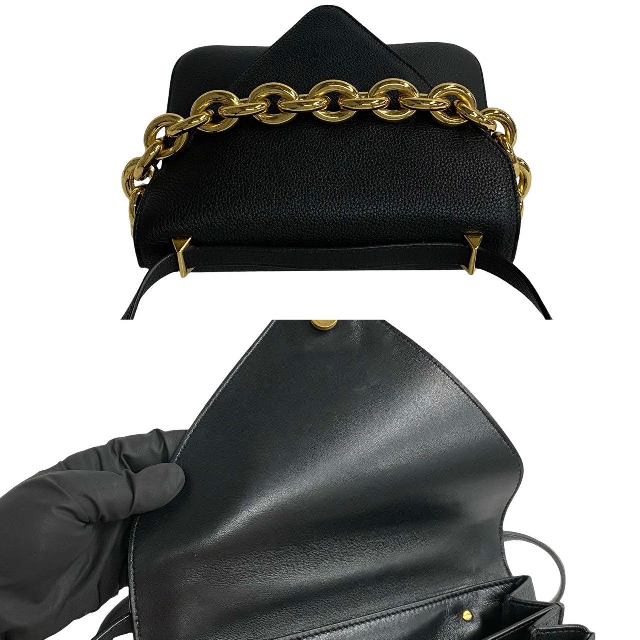 Bottega Veneta Bottega Veneta Leather Envelop Chain Crossbody Bag Leather Crossbody Bag in Great Condition Size ONE SIZE - 7 Thumbnail
