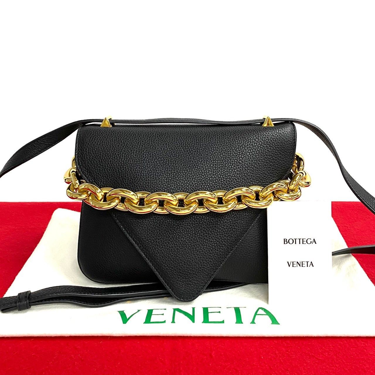 Bottega Veneta Bottega Veneta Leather Envelop Chain Crossbody Bag Leather Crossbody Bag in Great Condition Size ONE SIZE - 10 Thumbnail