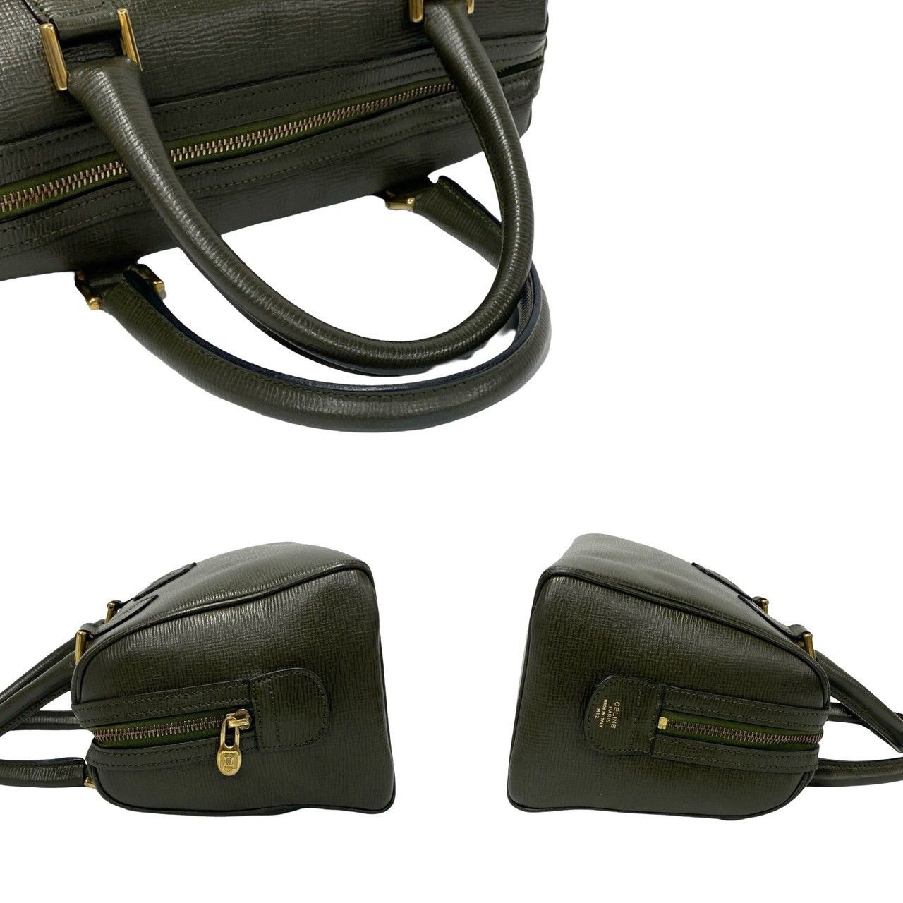 Celine Celine Triomphe Boston Bag Leather Handbag in Very Good Condition Size ONE SIZE - 5 Thumbnail