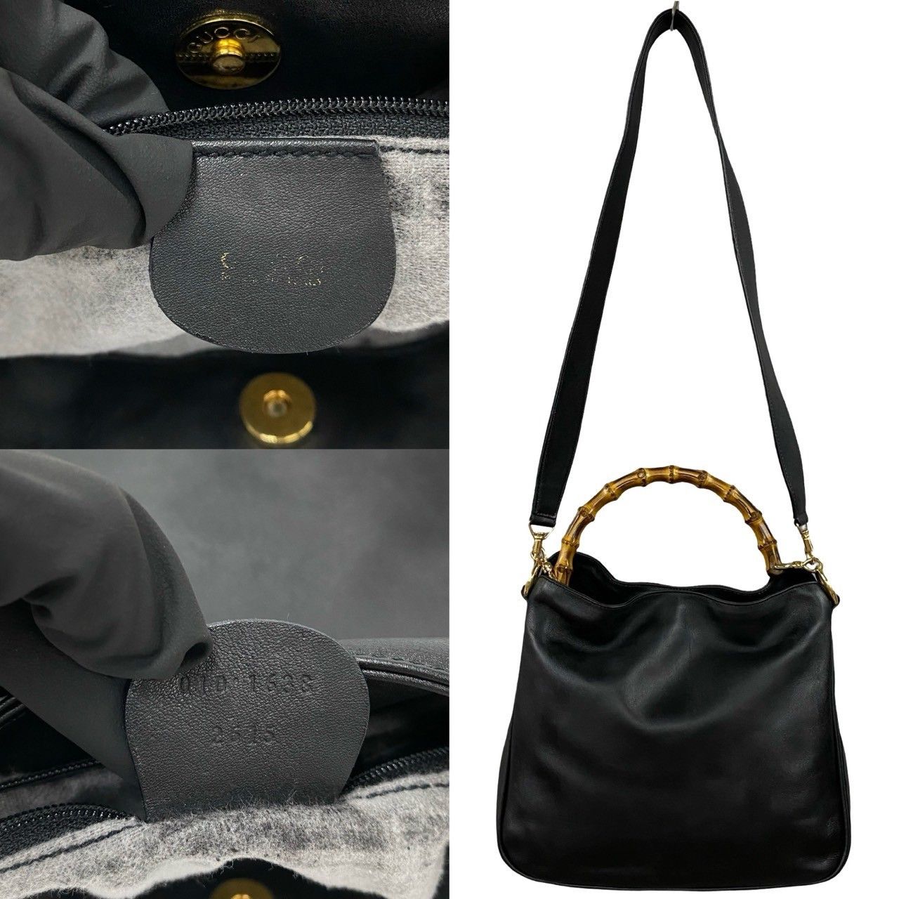 Gucci Gucci Leather Bamboo Tote Bag Leather Tote Bag in Very Good Condition Size ONE SIZE - 3 Thumbnail