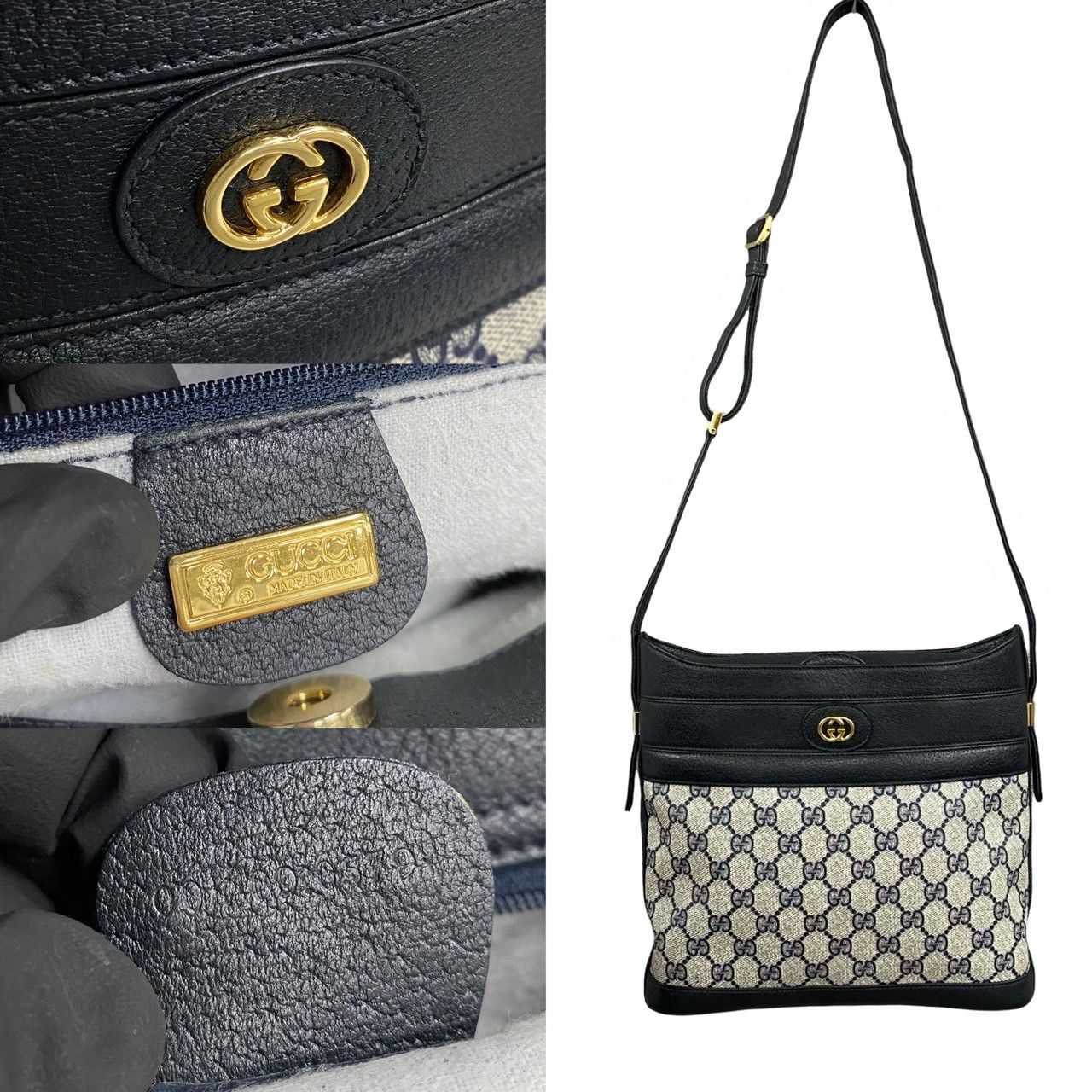 Gucci Gucci GG Canvas Crossbody Bag Leather Crossbody Bag in Very Good Condition Size ONE SIZE - 3 Thumbnail