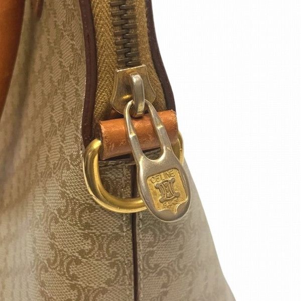 Celine Celine Celine Macadam Beige Handbag Tote Bag Canvas Tote Bag in Good Condition Size ONE SIZE - 8 Thumbnail
