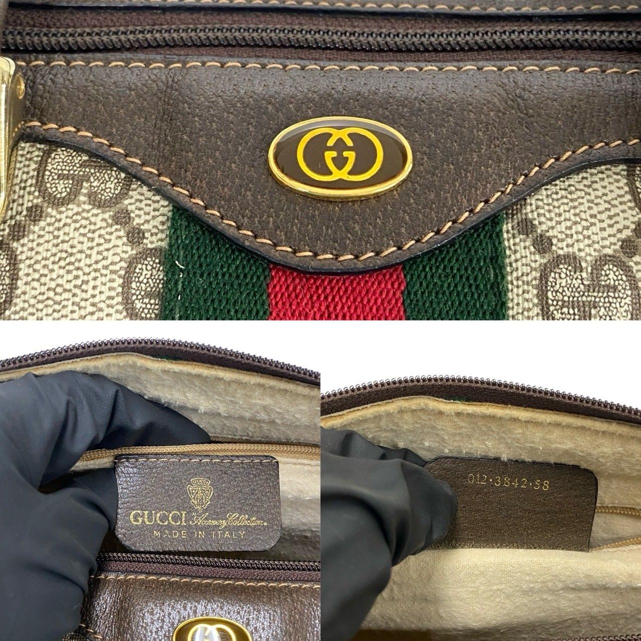 Gucci Gucci GG Supreme Ophidia Boston Bag Canvas Handbag in Very Good Condition Size ONE SIZE - 3 Thumbnail