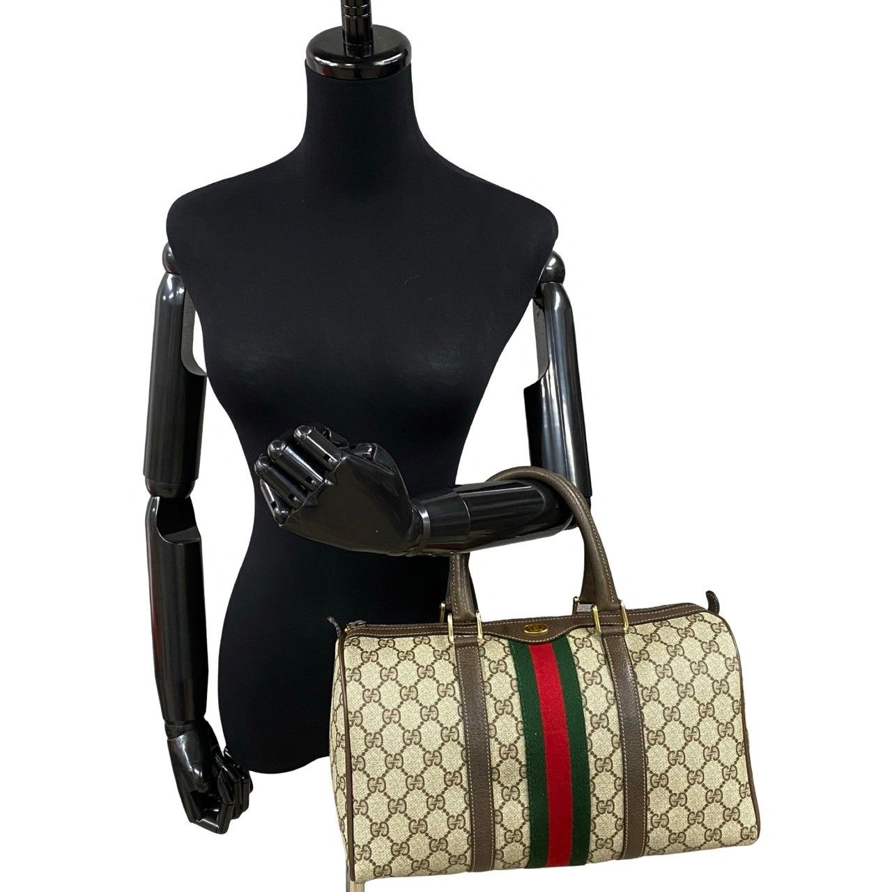 Gucci Gucci GG Supreme Ophidia Boston Bag Canvas Handbag in Very Good Condition Size ONE SIZE - 2 Thumbnail