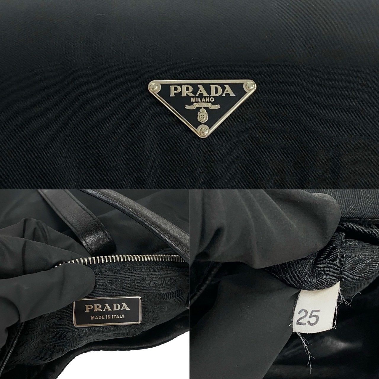 Prada Prada Tessuto Shoulder Bag Canvas Crossbody Bag in Very Good Condition Size ONE SIZE - 3 Thumbnail
