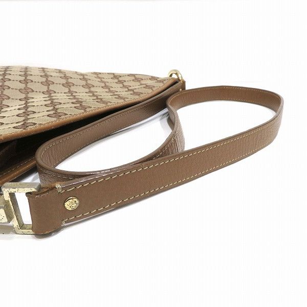 Gucci Gucci Gucci GG Canvas Leather Shoulder Bag 113013 Canvas Crossbody Bag 113013 in Good Condition Size ONE SIZE - 9 Thumbnail