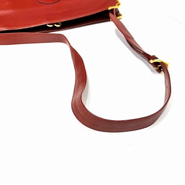 Cartier Cartier Cartier Must Line Leather Bordeaux Shoulder Bag Leather Crossbody Bag in Fair Condition Size ONE SIZE - 9 Thumbnail