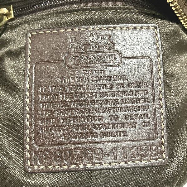 Coach Coach Coach Heritage Signature Shoulder Bag 11359 Canvas Crossbody Bag 11359 in Good Condition Size ONE SIZE - 5 Thumbnail