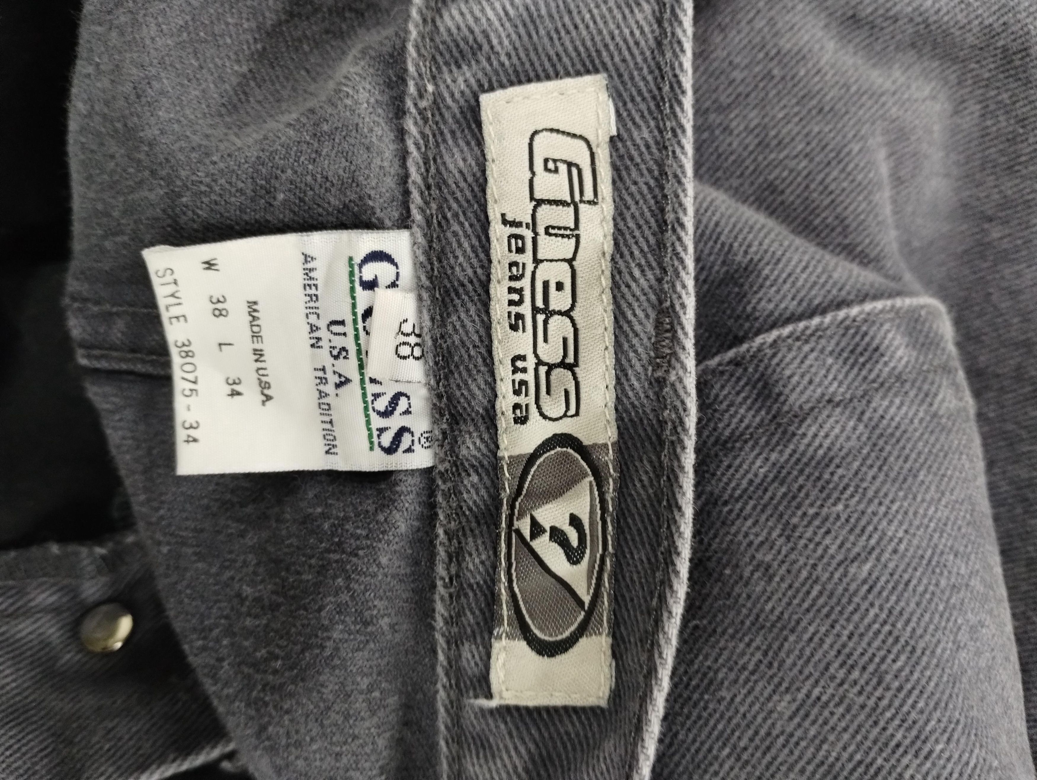 Guess × Jean × Vintage Vintage Guess USA Gray Denim 38x34 Size US 37 - 4 Thumbnail