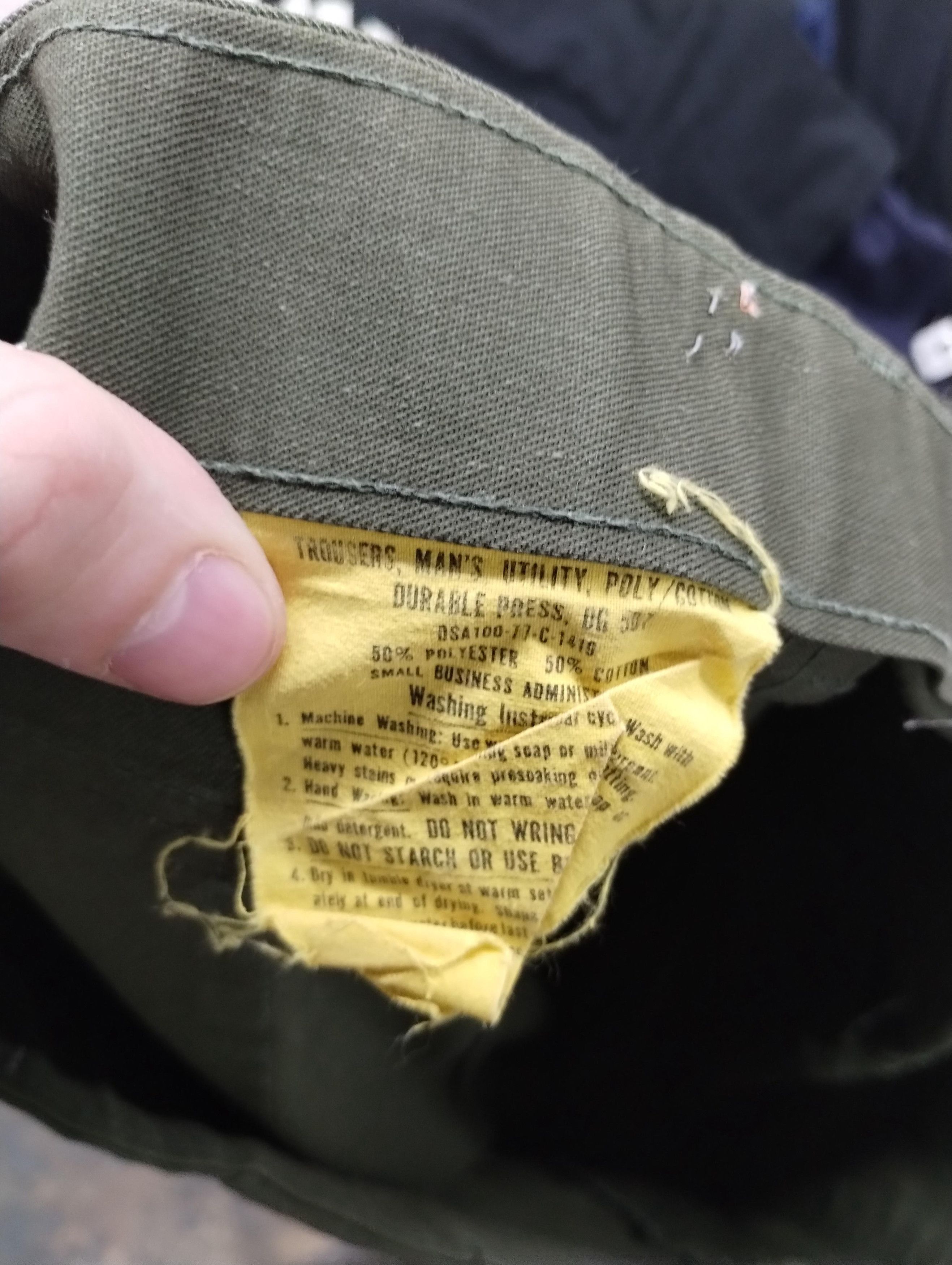 Vintage Vintage Military Bakers Pocket Sateens 40x31 Size US 39 - 5 Thumbnail