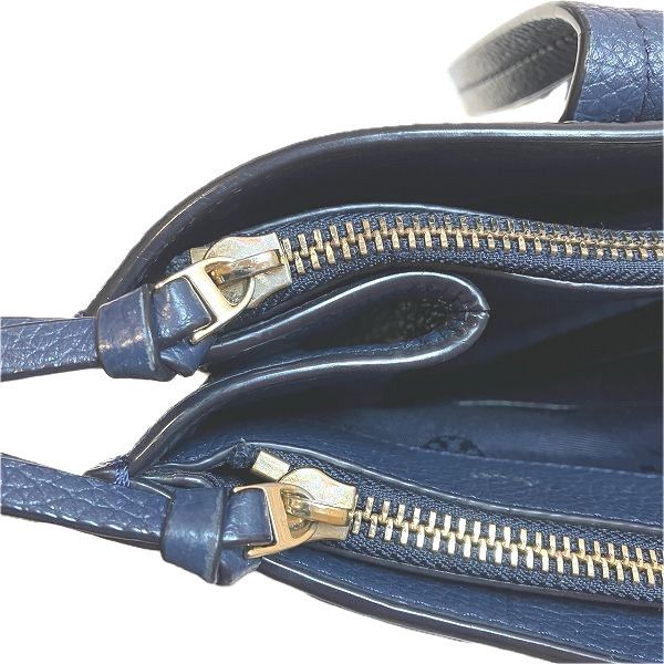 Other Other Tory Burch Leather Tote Bag Navy Leather Tote Bag in Good Condition Size ONE SIZE - 4 Thumbnail