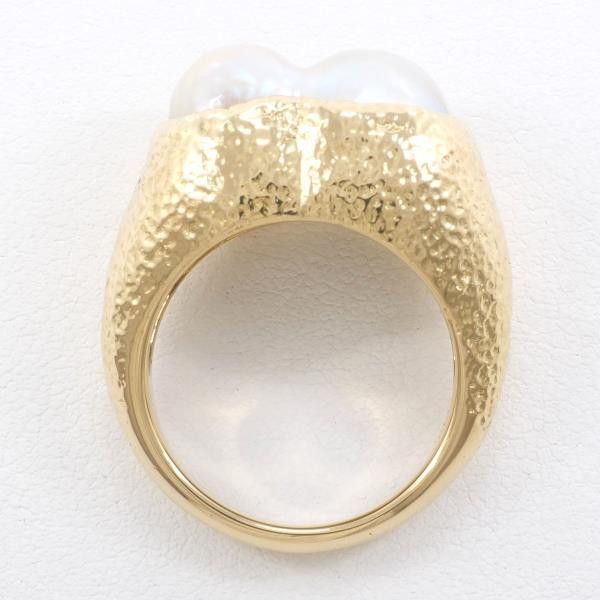 Other Other K18 Yellow Gold Pearl Ring 12.5 Metal Ring in Great Condition Size ONE SIZE - 3 Thumbnail
