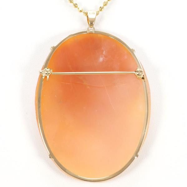 Other Other K18 Yellow Gold Necklace Brooch Shell Cameo 50cm Metal Necklace in Great Condition Size ONE SIZE - 4 Thumbnail
