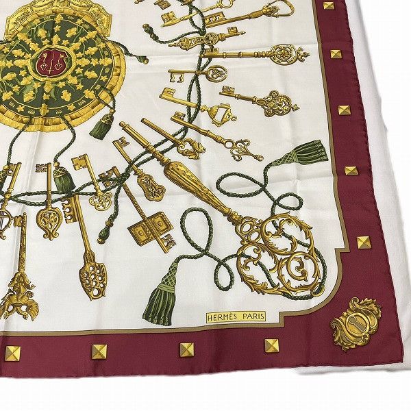 Hermes Hermes Hermes 100% Silk 90cm Carre 90 LES CLES Scarf Canvas Scarf in Good Condition Size ONE SIZE - 8 Thumbnail