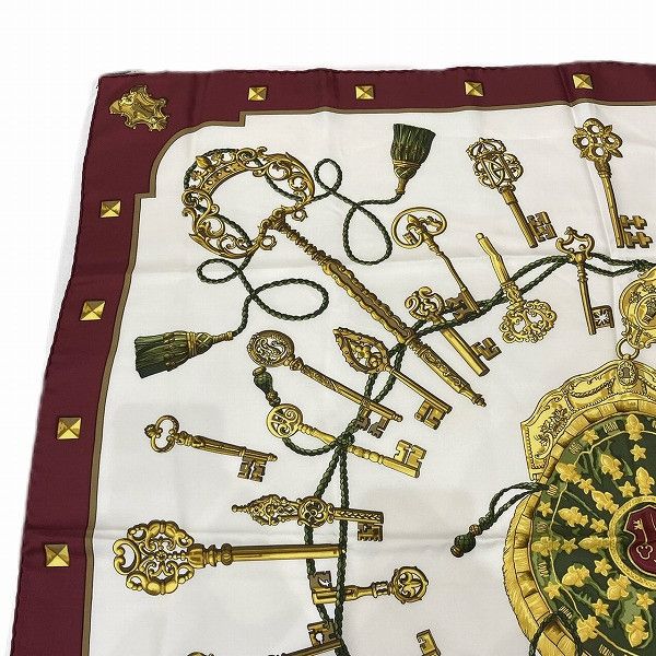 Hermes Hermes Hermes 100% Silk 90cm Carre 90 LES CLES Scarf Canvas Scarf in Good Condition Size ONE SIZE - 6 Thumbnail