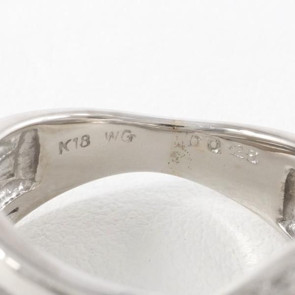 Other Other K18 White Gold Diamond Ring 11 Size 0.25ct Metal Ring in Excellent Condition Size ONE SIZE - 8 Thumbnail
