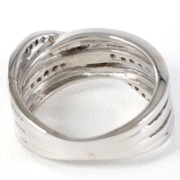 Other Other K18 White Gold Diamond Ring 11 Size 0.25ct Metal Ring in Excellent Condition Size ONE SIZE - 6 Thumbnail