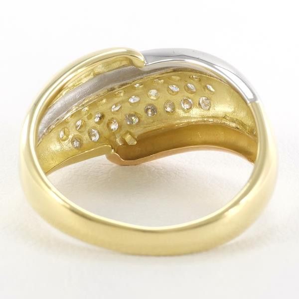 Other Other PT900 Platinum K18 Yellow/Pink Gold Diamond Ring Size 12 Metal Ring in Excellent Condition Size ONE SIZE - 4 Thumbnail