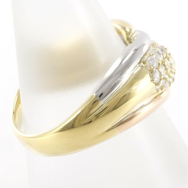 Other Other PT900 Platinum K18 Yellow/Pink Gold Diamond Ring Size 12 Metal Ring in Excellent Condition Size ONE SIZE - 2 Thumbnail