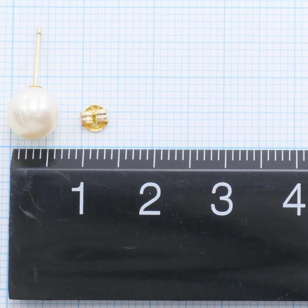 Other Other K18 Yellow Gold Pearl Earrings Metal Earrings in Great Condition Size ONE SIZE - 3 Thumbnail