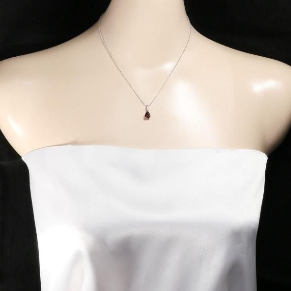 Other Other K18 White Gold Garnet Necklace 40cm Metal Necklace in Excellent Condition Size ONE SIZE - 3 Thumbnail