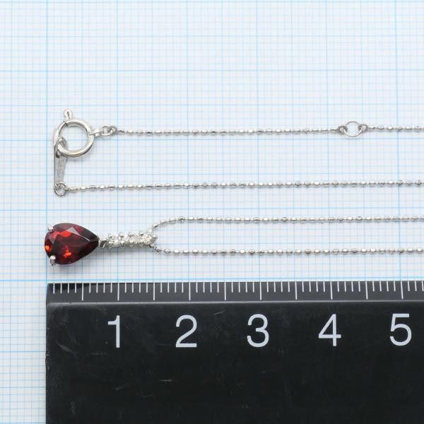 Other Other K18 White Gold Garnet Necklace 40cm Metal Necklace in Excellent Condition Size ONE SIZE - 5 Thumbnail
