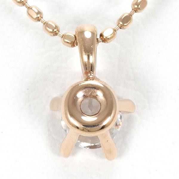 Other Other 4℃ K10 Pink Gold White Topaz Necklace 42cm Metal Necklace in Excellent Condition Size ONE SIZE - 4 Thumbnail