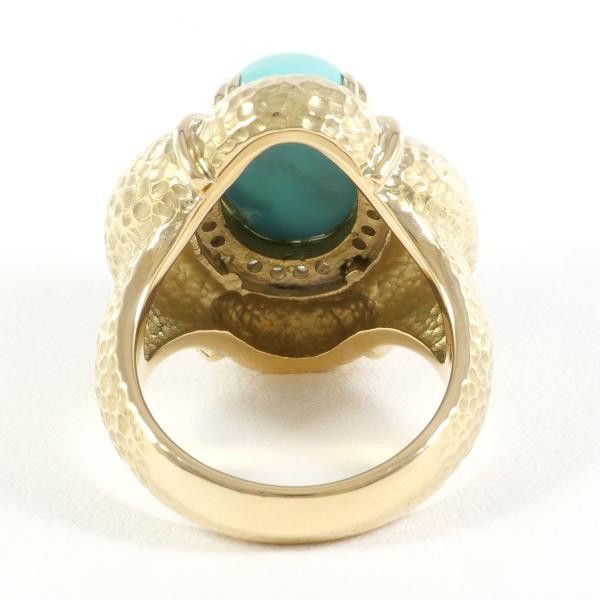 Other Other K18 Yellow Gold Turquoise Ring 11.5 Size Metal Ring in Great Condition Size ONE SIZE - 6 Thumbnail