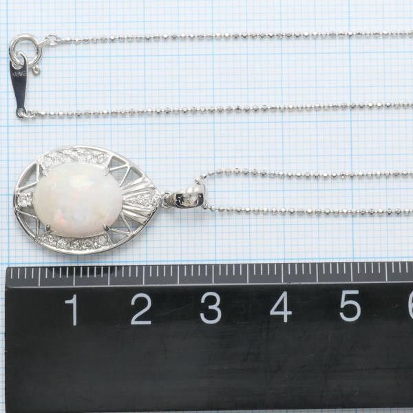 Other Other K18 White Gold Opal Necklace 41cm Metal Necklace in Great Condition Size ONE SIZE - 7 Thumbnail