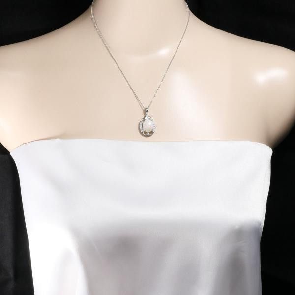 Other Other K18 White Gold Opal Necklace 41cm Metal Necklace in Great Condition Size ONE SIZE - 4 Thumbnail