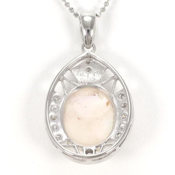 Other Other K18 White Gold Opal Necklace 41cm Metal Necklace in Great Condition Size ONE SIZE - 6 Thumbnail