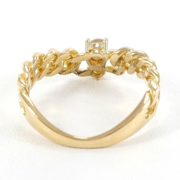 Other Other K18 Yellow Gold Diamond Ring Size 9 Metal Ring in Excellent Condition Size ONE SIZE - 4 Thumbnail