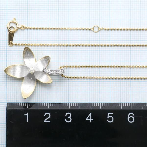 Other Other K18 Yellow Gold Necklace with Yellow Diamond, 40cm, 8.3g Metal Necklace in Great Condition Size ONE SIZE - 6 Thumbnail