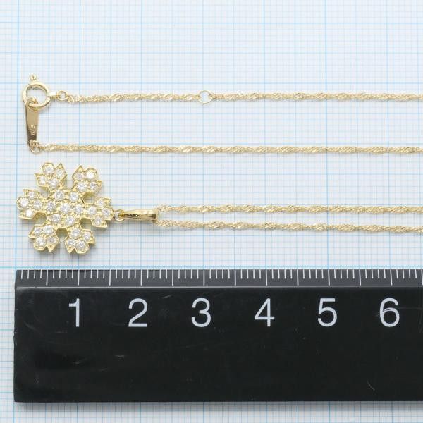 Other Other K18 Yellow Gold Diamond Necklace 0.50ct Metal Necklace in Excellent Condition Size ONE SIZE - 5 Thumbnail