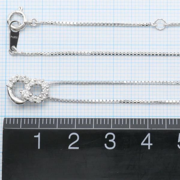 Other LuxUness PT900 Platinum PT850 Necklace Diamond 0.31ct Metal Necklace in Pristine Condition Size ONE SIZE - 5 Thumbnail
