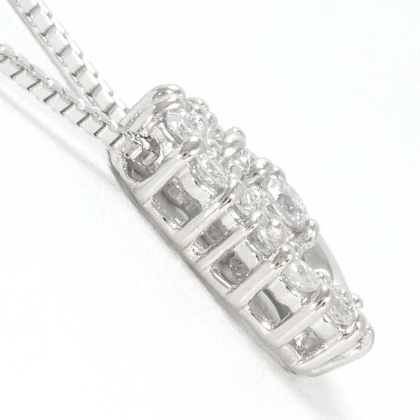 Other LuxUness PT900 Platinum PT850 Necklace Diamond 0.31ct Metal Necklace in Pristine Condition Size ONE SIZE - 2 Thumbnail