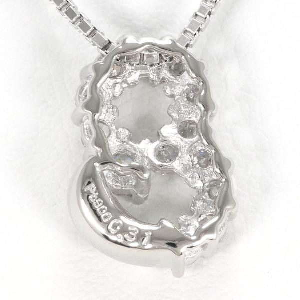Other LuxUness PT900 Platinum PT850 Necklace Diamond 0.31ct Metal Necklace in Pristine Condition Size ONE SIZE - 4 Thumbnail
