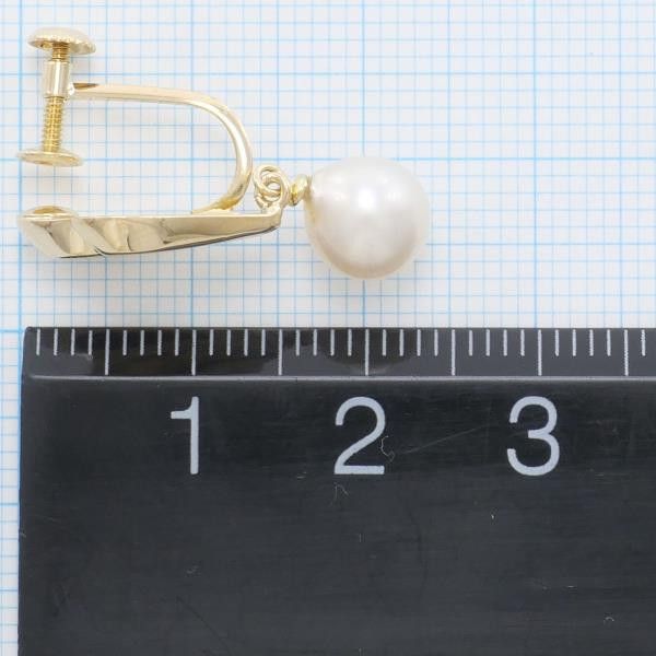 Other Other K18 Yellow Gold Pearl Earrings Metal Earrings in Great Condition Size ONE SIZE - 4 Thumbnail