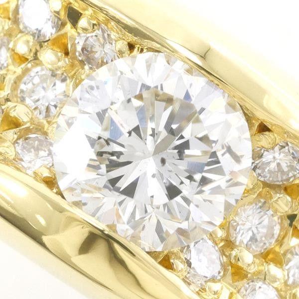 Other Other K18 Yellow Gold Diamond Ring 12 Size 0.55ct SI2 Metal Ring in Great Condition Size ONE SIZE - 2 Thumbnail