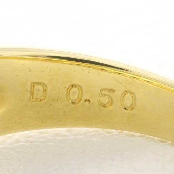Other Other K18 Yellow Gold Diamond Ring 12 Size 0.55ct SI2 Metal Ring in Great Condition Size ONE SIZE - 9 Thumbnail