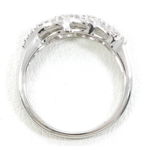 Other LuxUness K18 White Gold Diamond Ring 11 Metal Ring Size ONE SIZE - 2 Thumbnail
