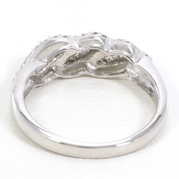 Other LuxUness K18 White Gold Diamond Ring 11 Metal Ring Size ONE SIZE - 4 Thumbnail