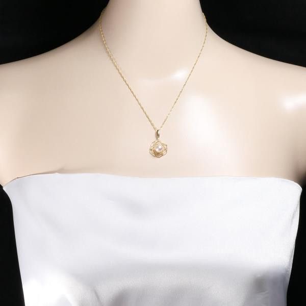 Other Other K18 Yellow Gold Pearl Necklace 40cm Metal Necklace in Excellent Condition Size ONE SIZE - 3 Thumbnail
