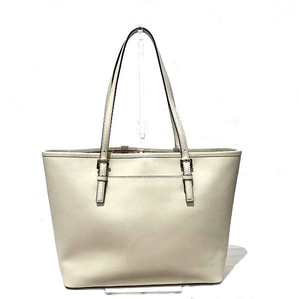 Michael Kors Michael Kors Michael Kors Leather White Tote Bag Leather Tote Bag in Great Condition Size ONE SIZE - 2 Thumbnail