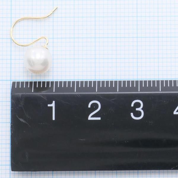 Other Other K18 Yellow Gold Pearl Earrings Metal Earrings in Great Condition Size ONE SIZE - 4 Thumbnail